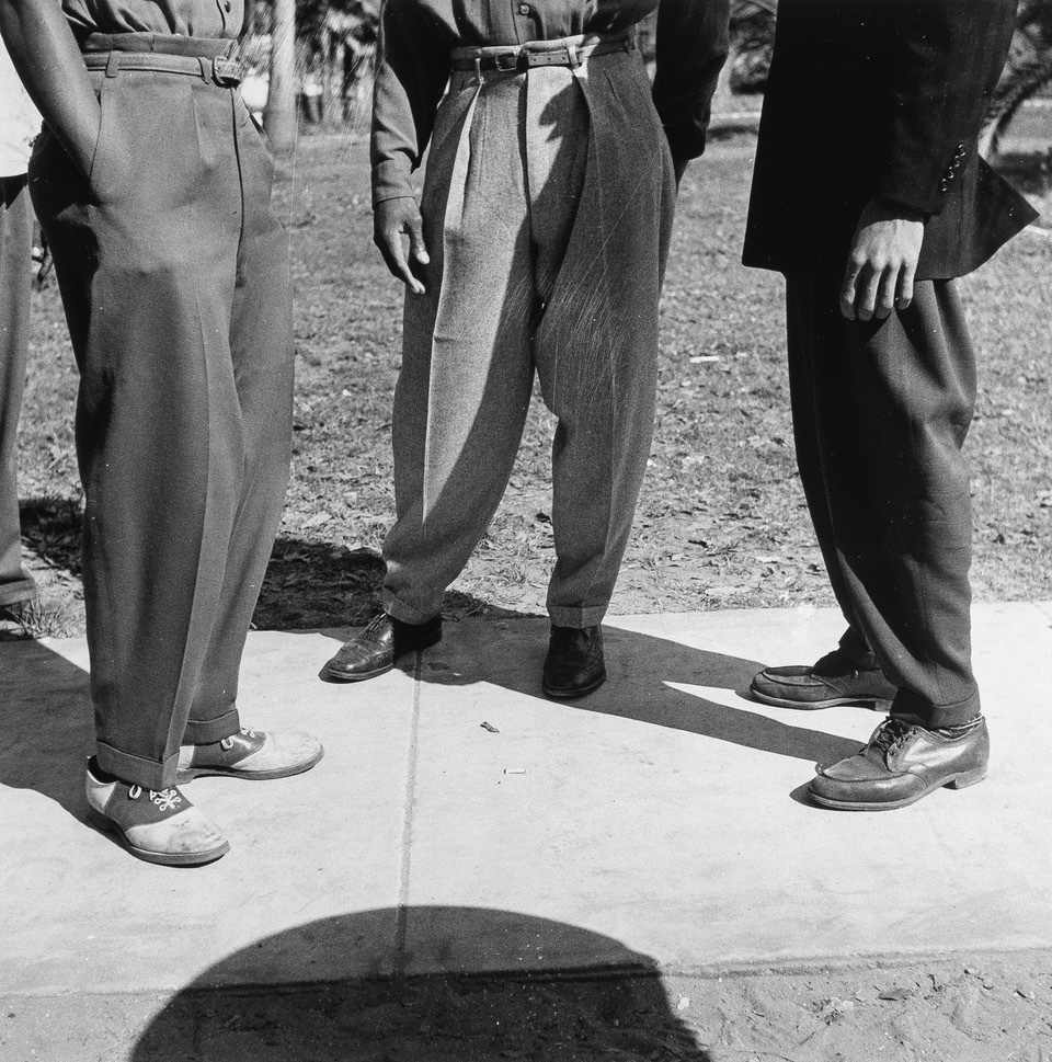 Gordon Parks (1912 - 2006). Bethune-Cookman College. "Zoot suits." Daytona Beach, Florida. January 1943.