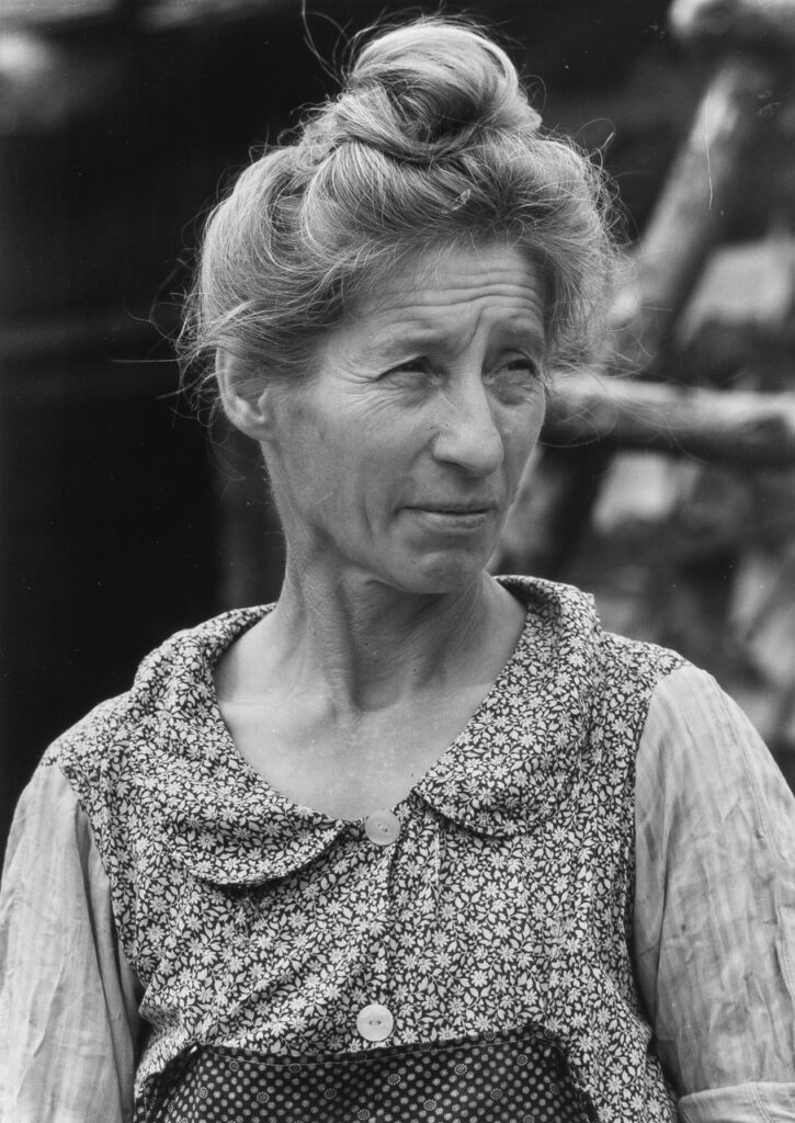 Russell Lee (1903 -1986). Mrs. Hale, wife of cut-over farmer. Black River Falls, Wisconsin. June 1937.
