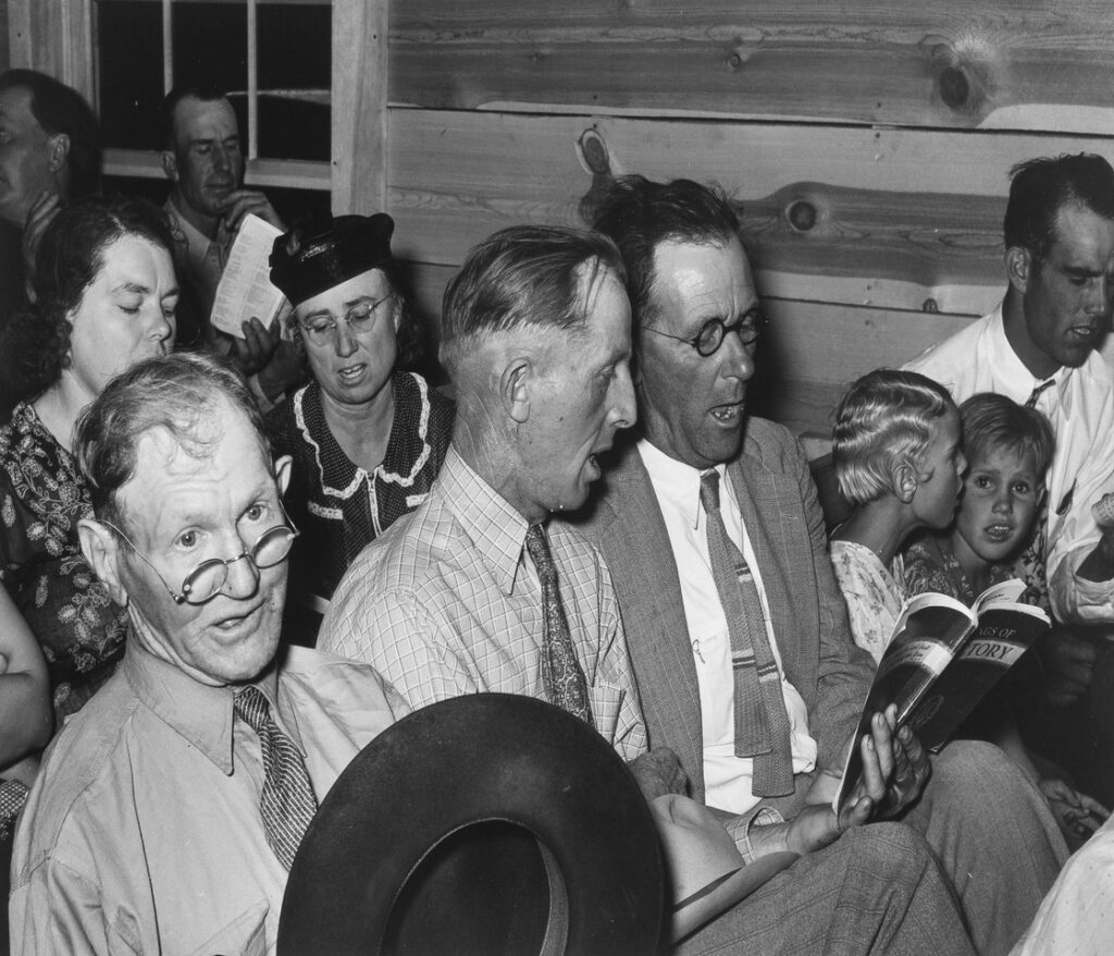 Russell Lee (1903 - 1986). An all-day community sing. Pie Town, New Mexico. June 1940.