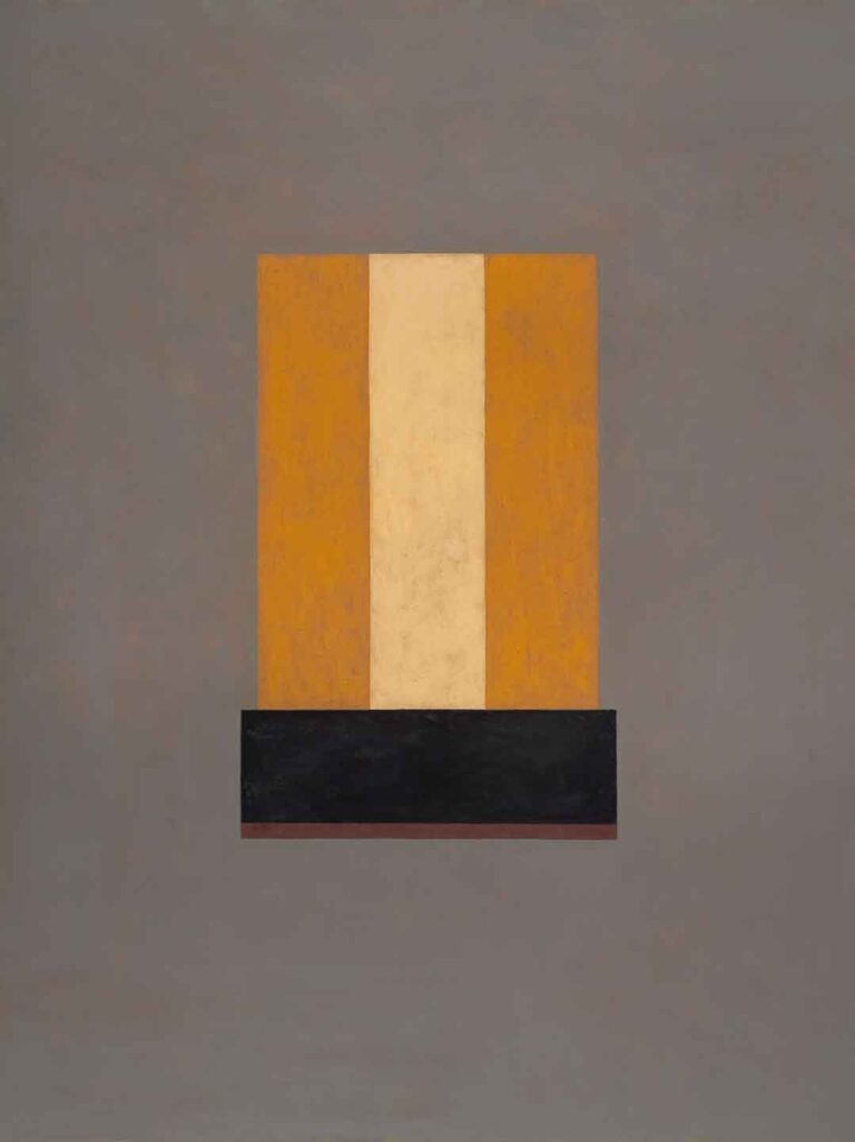 Shield, Ochre and Cream 2007, oil on canvas