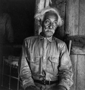 Dorothea Lange (1895 - 1965). Bob Lemmons, Carrizo Springs, Texas. Born a slave about 1850, south of San Antonio. Came to Carrizo Springs during the Civil War with white cattlemen seeking new range. In 1865, with his master was one of the first settlers. Knew Billy the Kid, King Fisher, and other noted bad men of the border. Carrizo Springs, Texas. August 1936. Gift of Lynette McGregor.