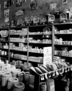 Walker Evans (1903 - 1975). Seed store interior. Vicksburg, Mississippi. March 1936.