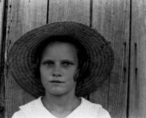 Walker Evans (1903 - 1975). Lucille Burroughs, daughter of a cotton sharecropper. Hale County, Alabama. Summer 1936.