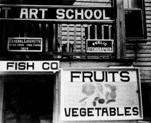 Walker Evans (1903 - 1975). Fruit sign. Beaufort, South Carolina. March 1936.