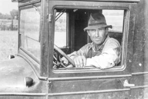 Ben Shahn (1898 - 1969). Harvest hand on the Virgil Thaxton farm near Mechanicsburg, Ohio. Mechanicsburg, Ohio. Summer 1938.