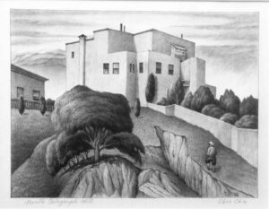 Chee Chin, North Telegraph Hill, 1936, 9" x 12", lithograph, ink on paper