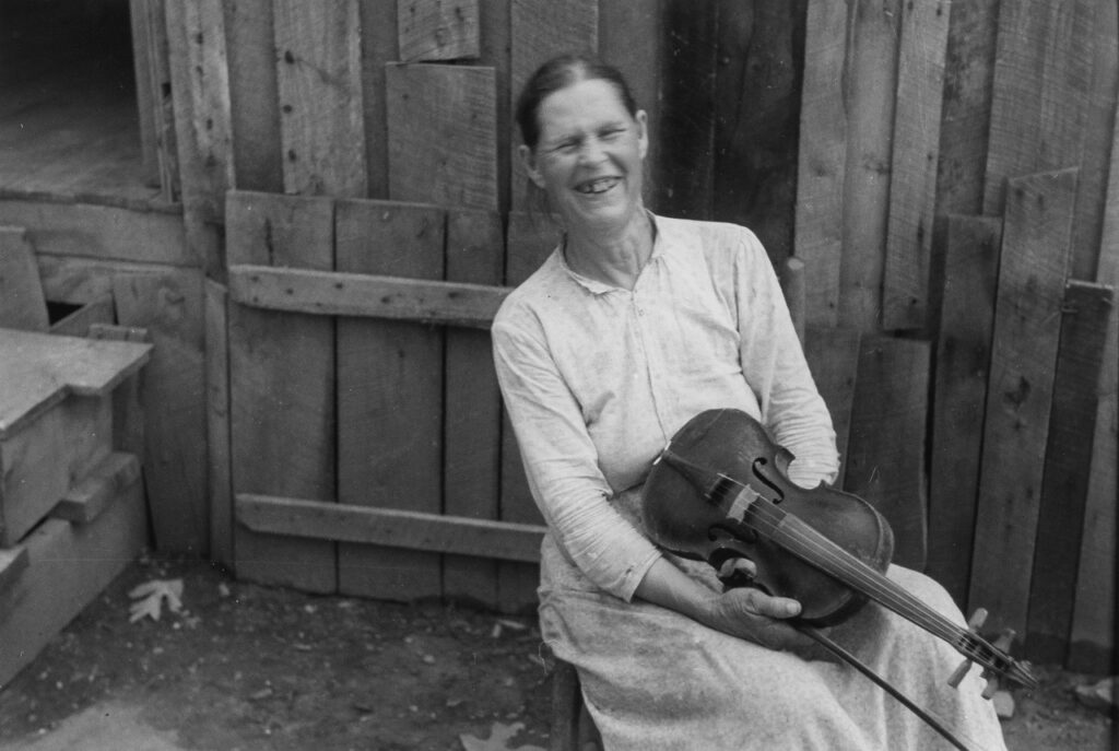 Ben Shahn (1898 - 1969). Mrs. Mary McLean at Skyline farms. A US Resettlement administration project. Scottsboro (vicinity), Alabama. 1937.