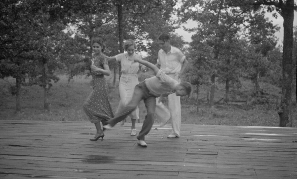 Ben Shahn (1898 - 1969). Cumberland homesteads, a US Resettlement administration project. A dance team. Crossville, Tennessee. 1937.